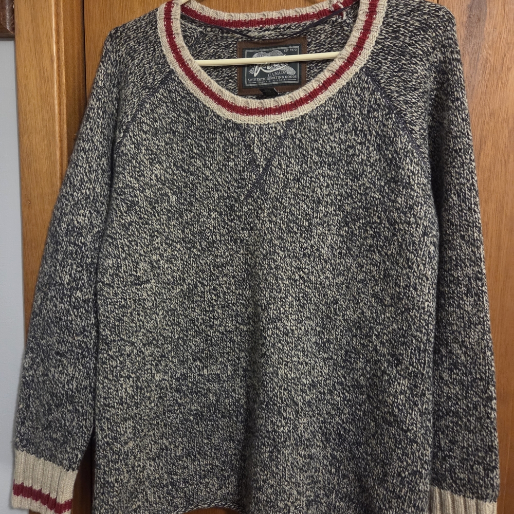 Cozy Black and Cream Women's Sweater